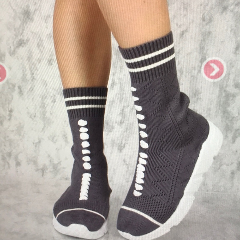 FINAL PRICE Sexy grey mid calf sneakers  flats new